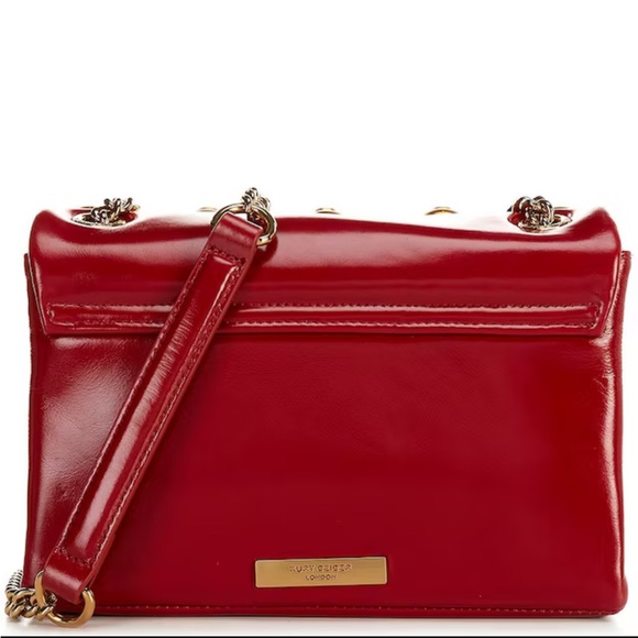 NWT Kurt Geiger London Red Kensington Gem Leather Shoulder Bag - Picture 5 of 5